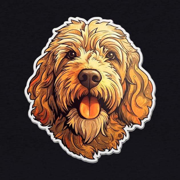 Doodle Delight - Cute Goldendoodle Artwork by InTrendSick